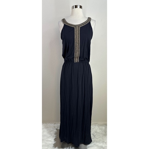 Charming Charlie Beaded Sleeveless Scoop Neck Maxi Dress - Picture 1 of 10